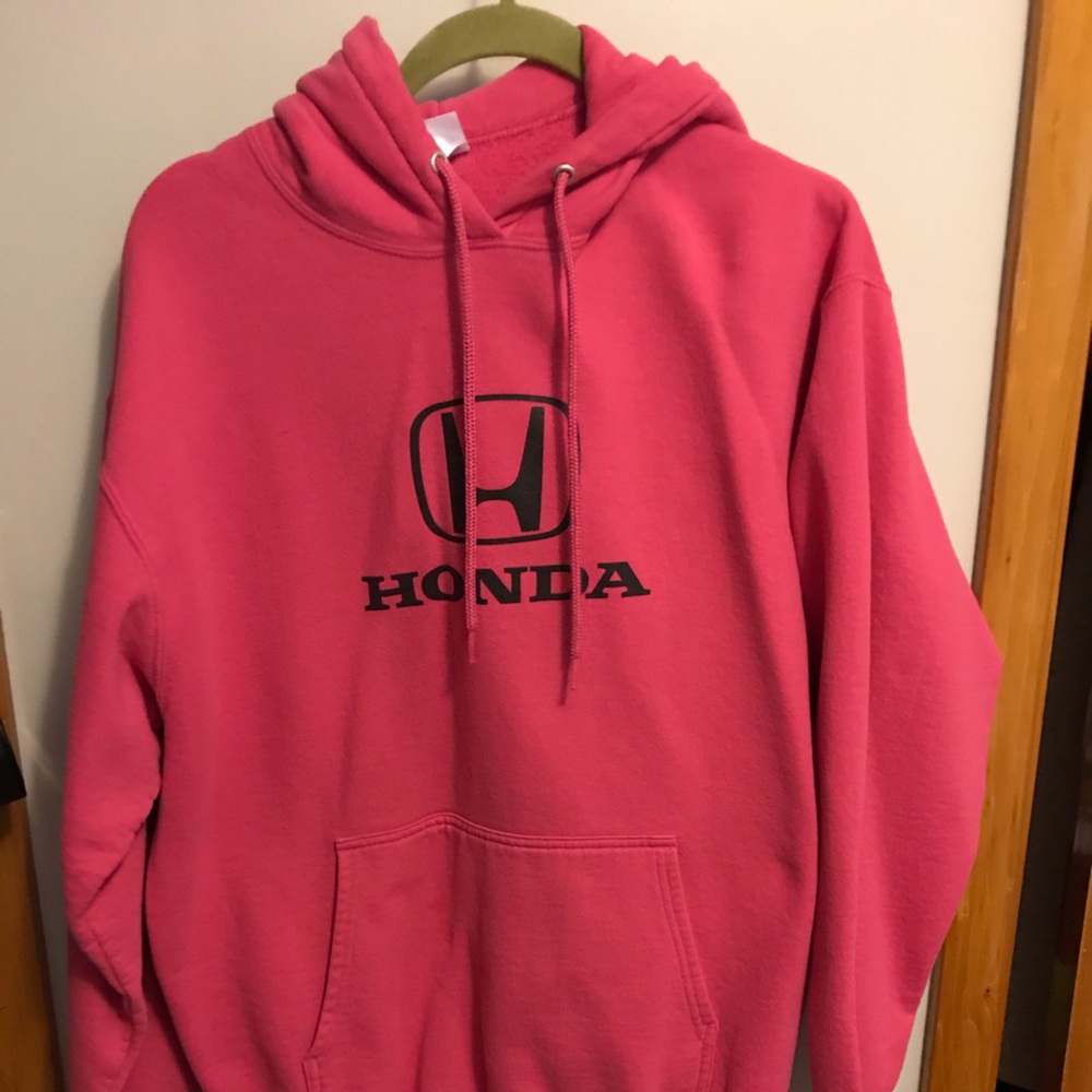 Woman’s pink Honda Hoodie. Pink. Size large.